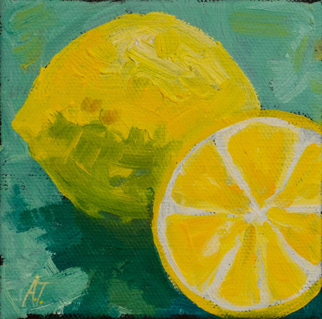 Lemon Oil Painting Art Class