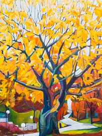 Bright Painting of a Tree